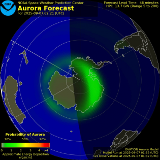Current Southern hemispheric power input map