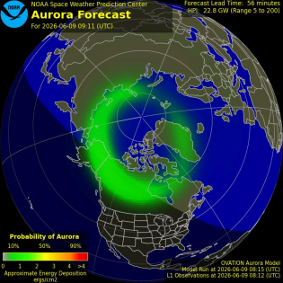Current Northern hemispheric power input map