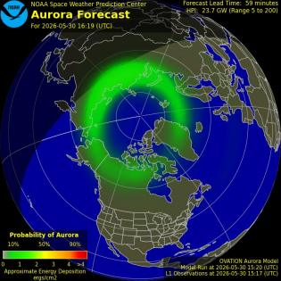 Current Northern hemispheric power input map