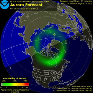Current Northern hemispheric power input map